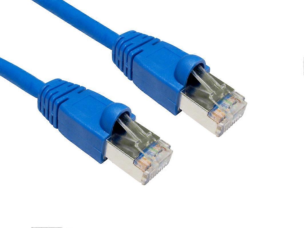 CMS Cables 15mtr LSZH Snagless Shielded Cat6 Patch Cable Blue