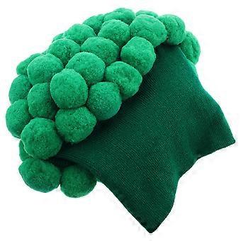 Cute Broccoli Hat Funny Knitted Vegetable Hat with Big Fluffy Pom Pom Warm and Cozy Crochet Hat Party Headgear Funny Costume Accessory