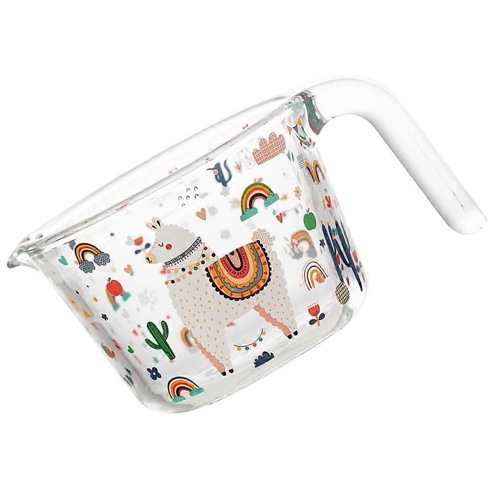 Glass Measuring Cup Multi-function Measuring Jug Cartoon Measuring Mug for Kitchen