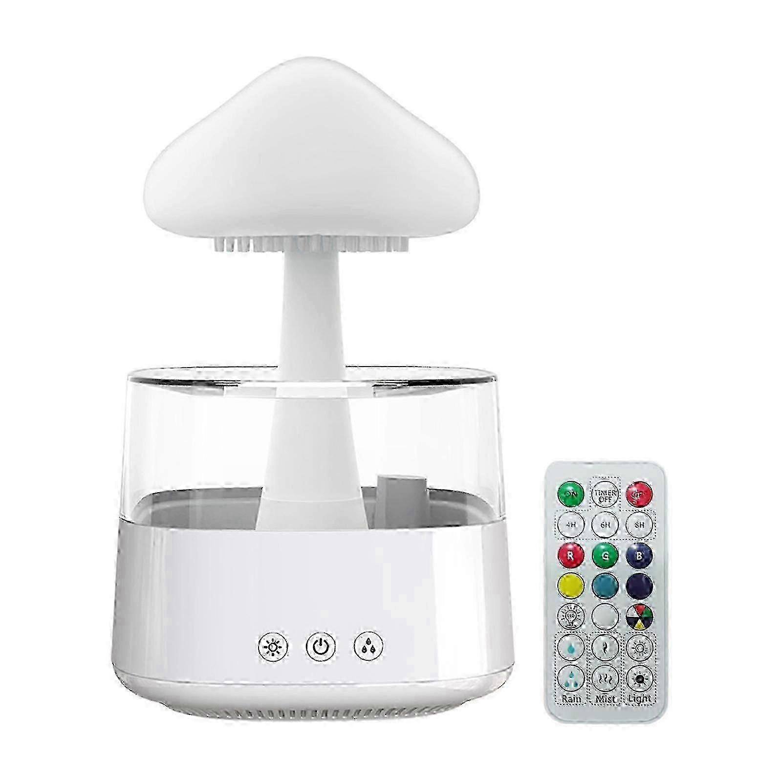 Mushroom Humidifier & Night Light with Color Changing Drip Effect, Air Diffuser
