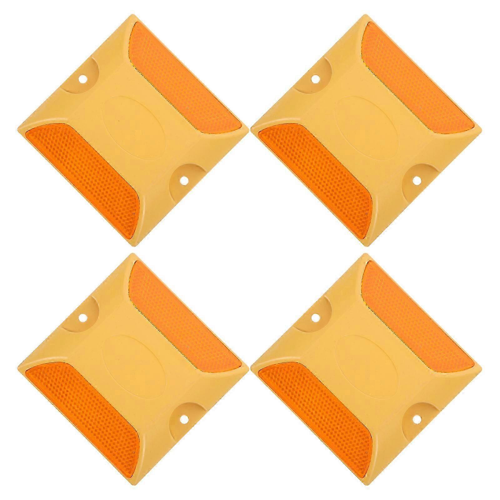 Highway Buffer Pad Plastic for Road 4Pcs Reflective Speeds Deceleration Plate