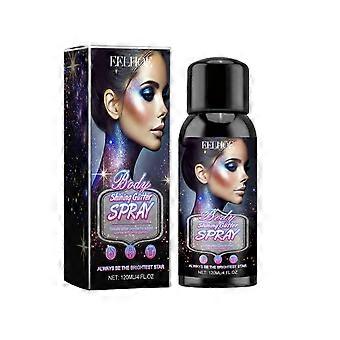 Long-Lasting Brightening Glitter Spray - Moisturizing Highlight Spray for kropp, hår og ansikt