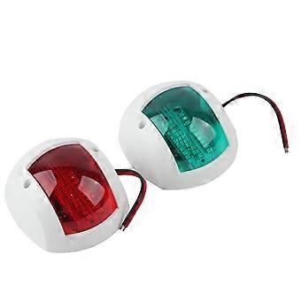 Paar Signalleuchte 3W LED-Navigationswarnleuchte für Marineboot-Yacht Rot Grün