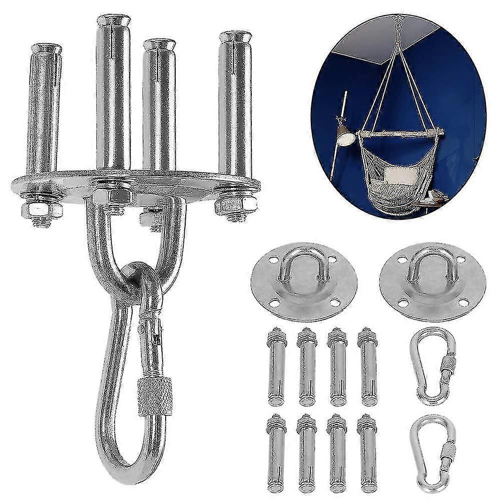 2 Sets 400kg Capacity Steel Ceiling Hook, Hammock Hook, Swing Hook