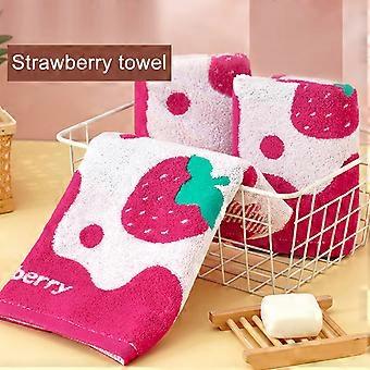 Asciugamano per il viso Stampa alla fragola Profumato Soffice Viso Lavaggio del corpo Salvietta Asciugamano Accessori per il bagno per l'uso quotidiano KAESI