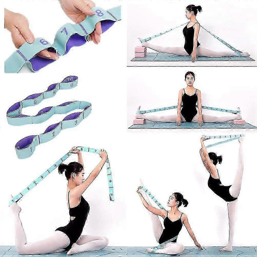 Adjustable Stretching Straps with Loops - Yoga/Physical Therapy Elastic Exercise Bands