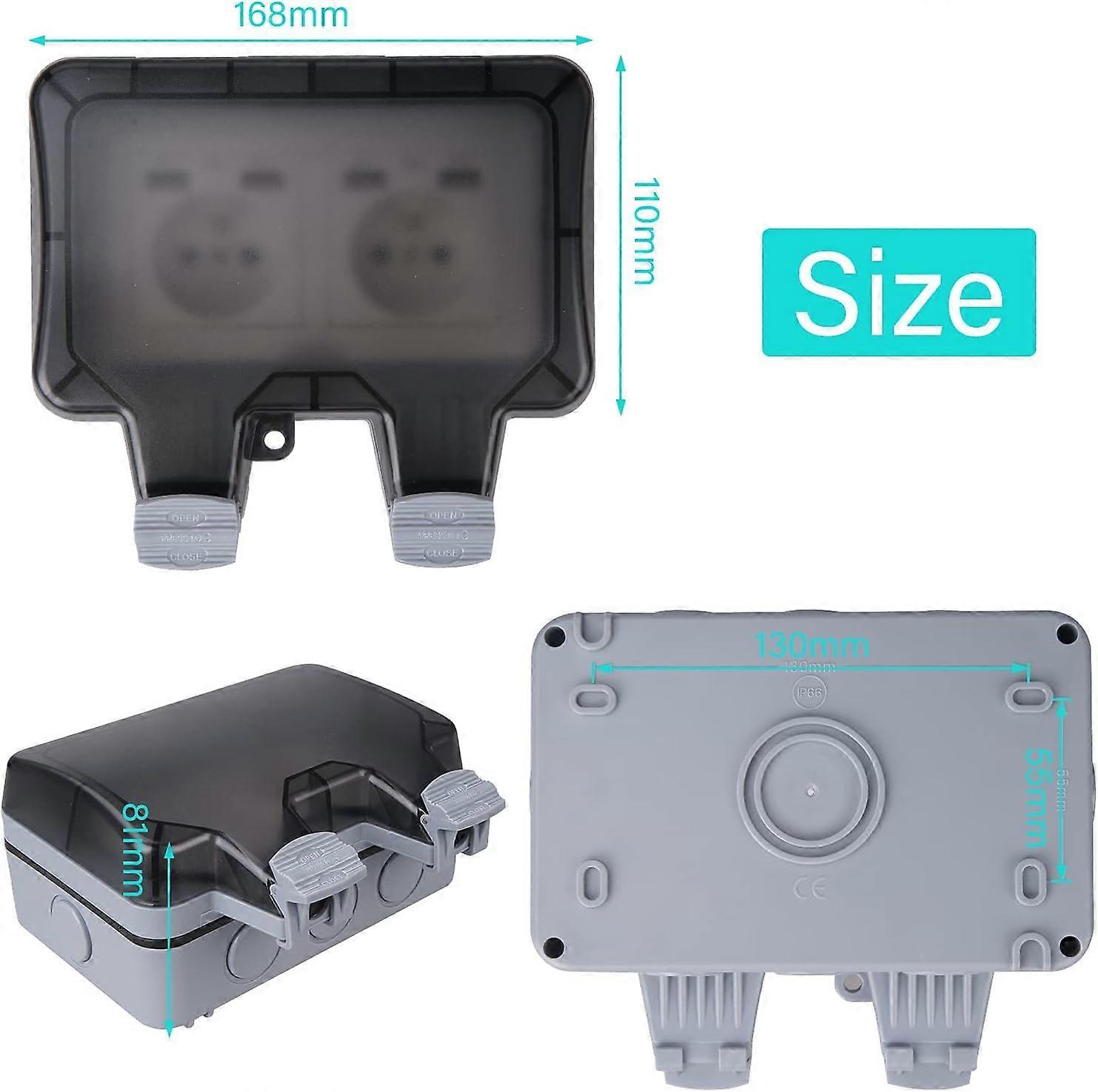 66 Waterproof Socket, Betterlife Outdoor Waterproof Wall Socket, Dustproof Wall Socket B