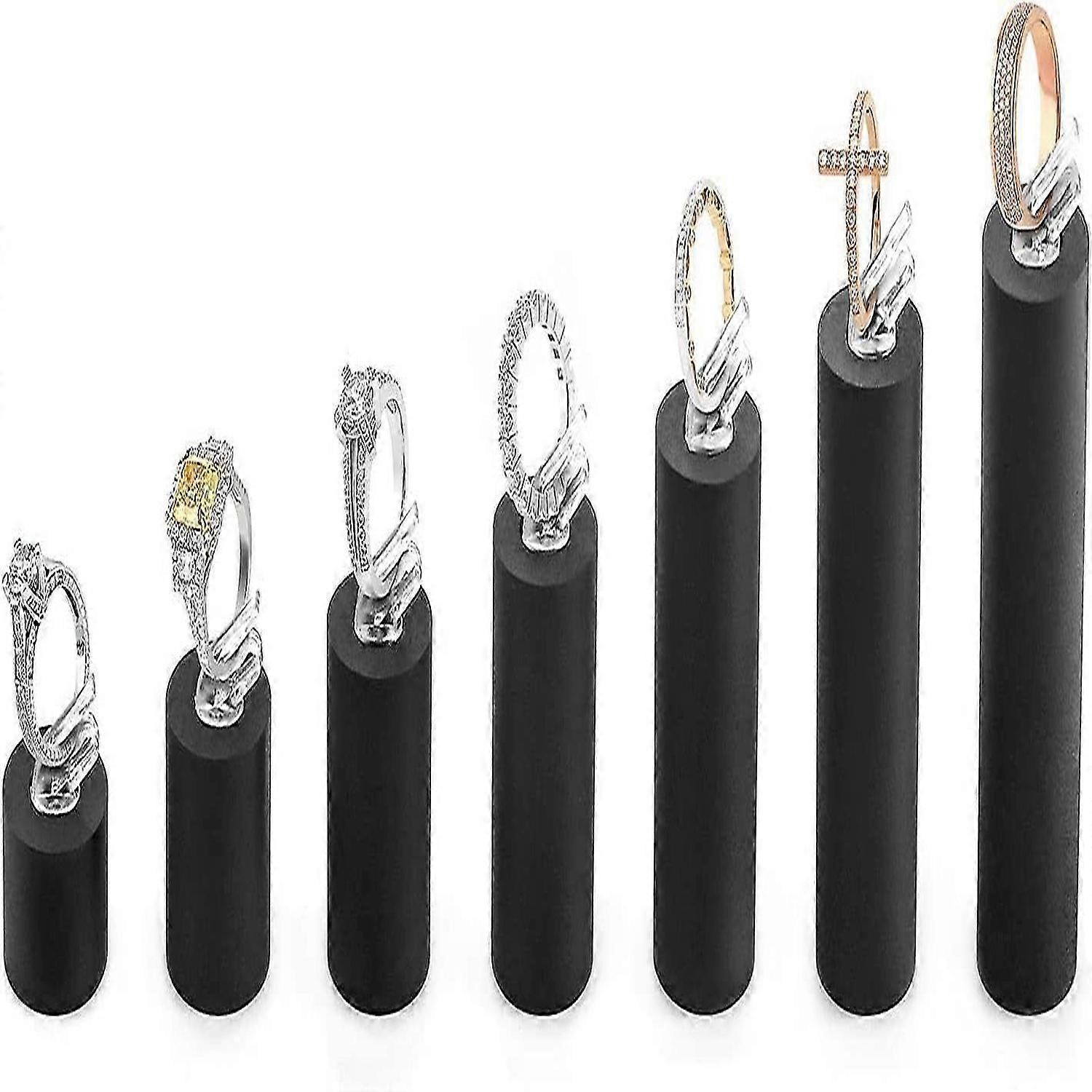 Acrylic Ring Stand Jewelry Ring Display Riser Stands, 7 Pieces