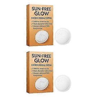 Adesivos de microagulhas Sun Free Glow, pacote com 7 unidades - Autobronzeador natural para um tom de pele uniforme, sem manchas e sem sujeira.