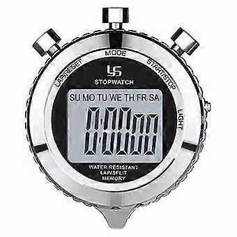 Backlit Metal Stopwatch with 2 Lap Memory for Sports LED Display Timer