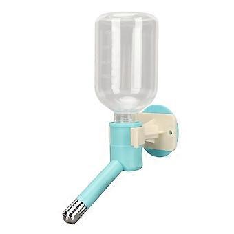Distributeur d’eau pour animaux de compagnie Chat suspendu Bouteilles d’arrosage automatiques pour petits animaux Chien Lapin Cochons d’Inde Hamsters 200ml Bleu