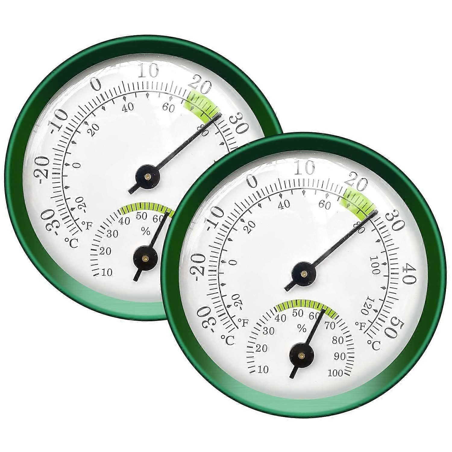 Mechanical Hygrometer Thermometer Wall-Mounted Portable Aluminium
