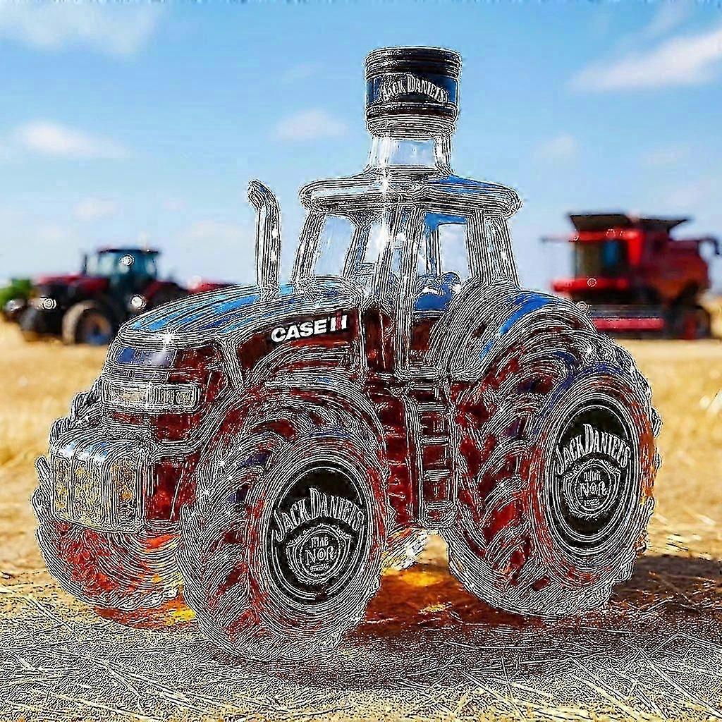 Whiskey Bottle Tractor Shape 10 Oz Novelty Creative Tractor Theme Empty Bottle_fusmg_lsmpk