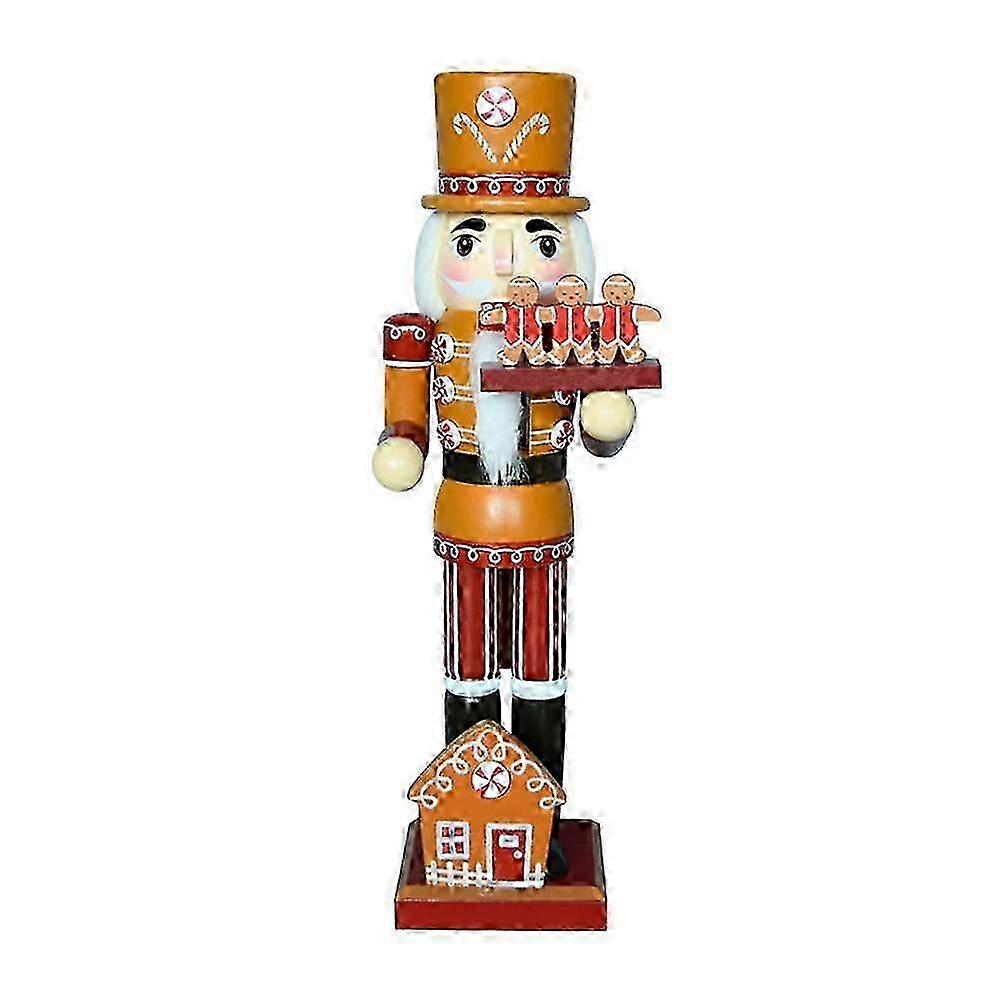 Gingerbread-Themed Wooden Nutcracker