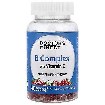 2 x Doctor's Finest, B Complex with Vitamin C Gummies, Strawberry, 90 Gummies