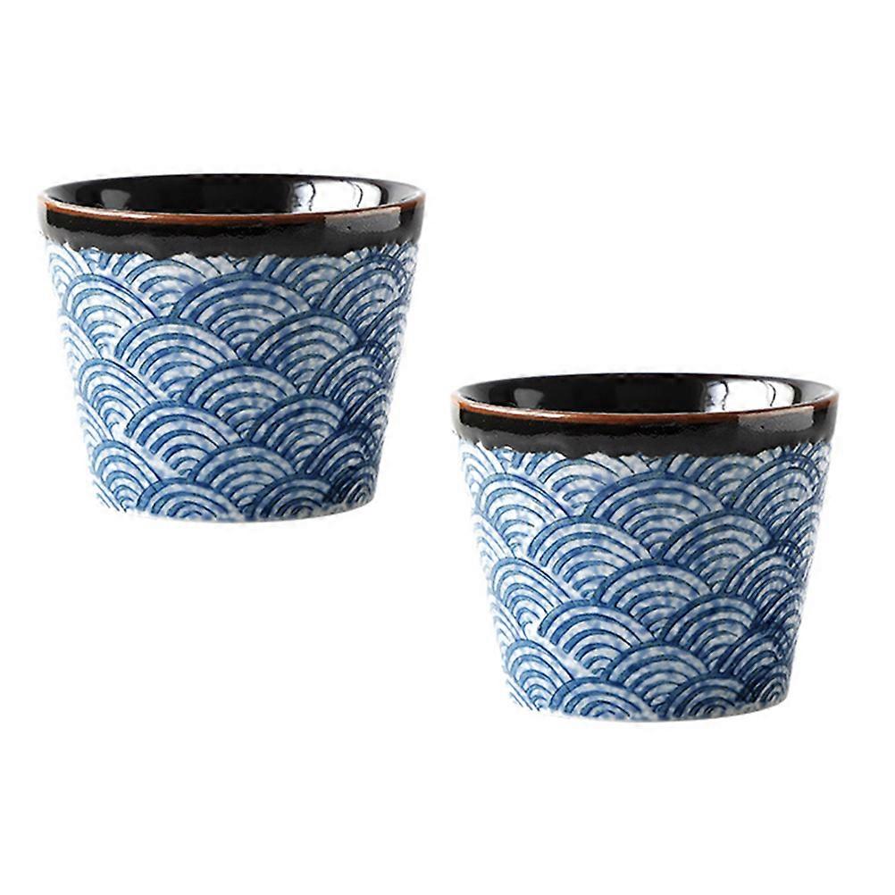 Japanese Sake Cup Ceramic Sake Cups for Drinking 2Pcs Assorted Color