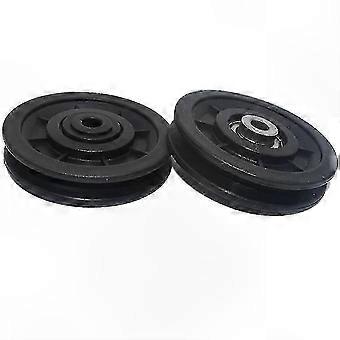 2-Pack 90mm Nylon Pulley Rollers for Gym Equipment Components