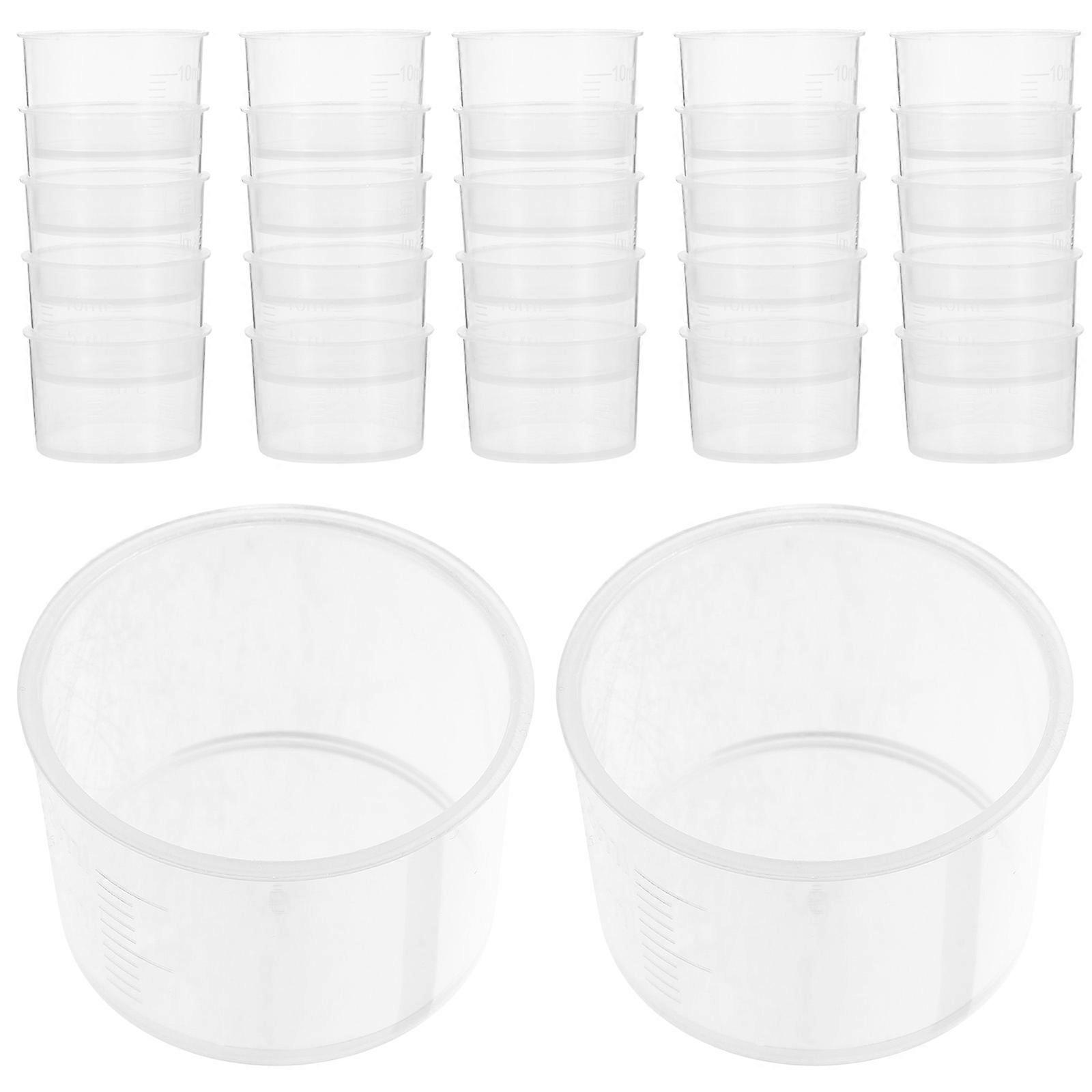 Clear Plastic Measuring Cup for Liquid Measuring 100Pcs Set