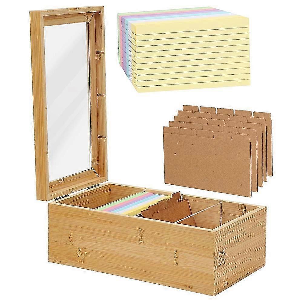 Lined Card Box With Bamboo Construction