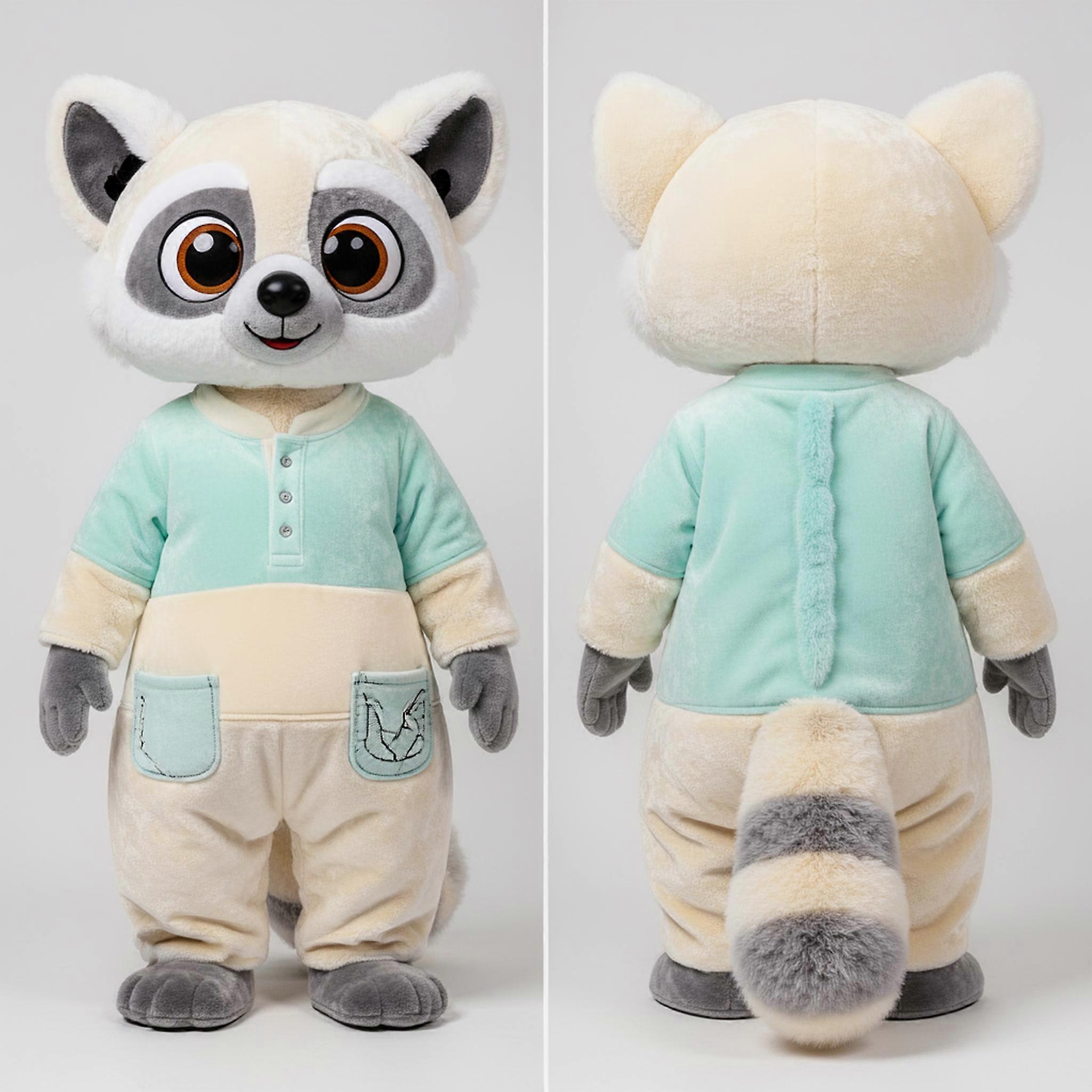MASTICOT Cream Velvety Lemur Mascot