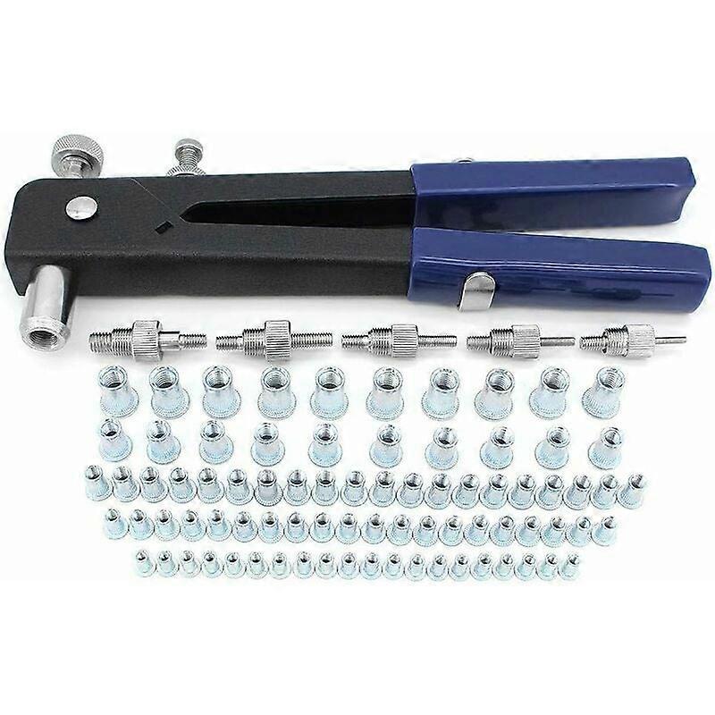 Compact Blind Rivet Nut Tool with Threaded Insert Support