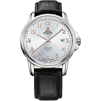 Swiss Military Swiss Quartz Analog Man Watch with Cowskin Bracelet SM34039.09
