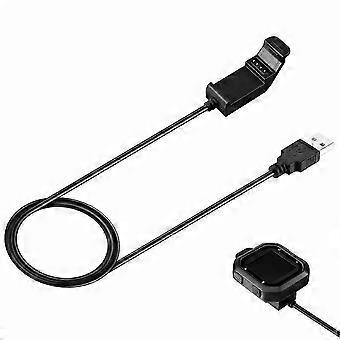 Charging Cable Dock for Garmin Edge 25 Edge 20 Bike Computer, 100 cm TPE Soft Wire, Secure Clip-On Design, Data Sync and Power Supply, Black