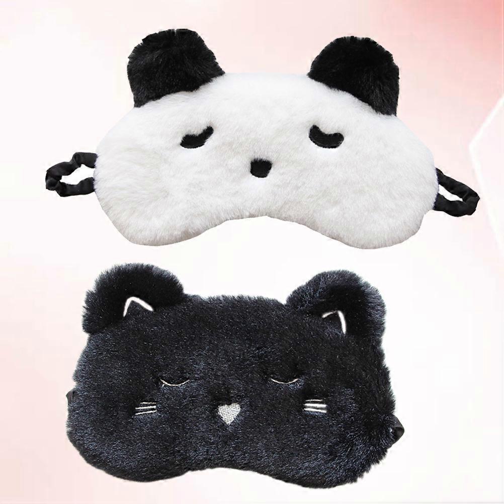 Eye Patch Plush Eye Mask for Sleeping Use 4Pcs Assorted Color