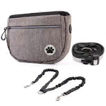 Auto-Closing & Adjustable Dog Treat Pouch Bag for Training, Portable Carry for Dog Walking