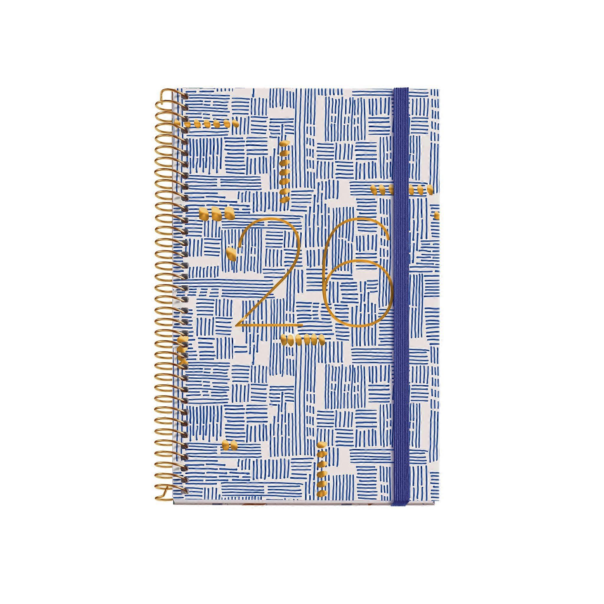 Dagplanner 2026 A6+ formaat, spiraalbinding met elastische sluiting