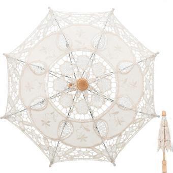Wedding Umbrella Lace Parasol for Bride 5Pcs Party Decoration