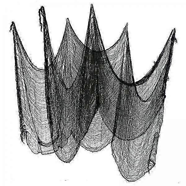 Flexible Black Spooky Gauze Fabric