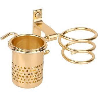Hair Dryer And Straightener Holder. Bathroom Accessory Hair Dryer Holder Wall Mount Multipurpose Organizer Rack(gold) 387.