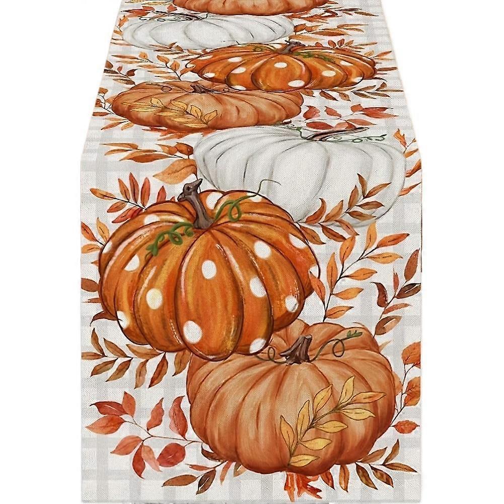 Cozy Pumpkin Maple Table Runner
