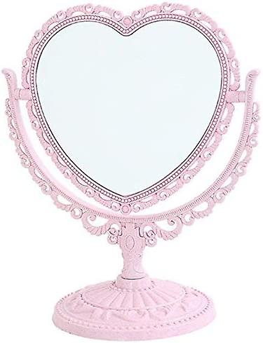 7-inch heart-shaped mirror countertop mirror magnifying double-sided rotatable vanity mirror bathroo