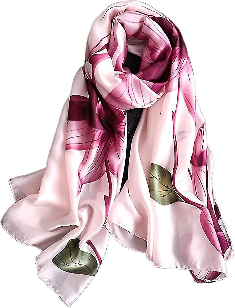 Silke skjerf for kvinner Lett mote damer skjerf sateng sjal wrap gave