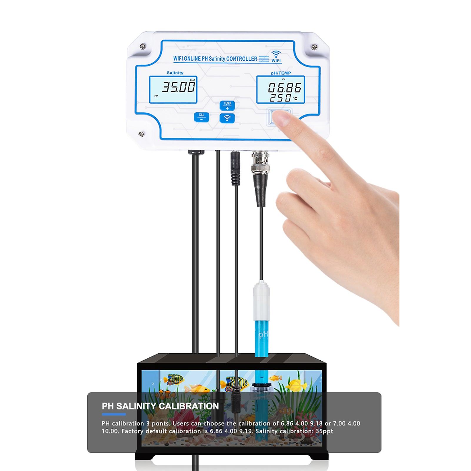 3-In-1 Ph/salinity/temp Water Quality Detector Ph/temp-salinity 14.00ph Value 0-199.9ppt Salinity Water Quality Tester