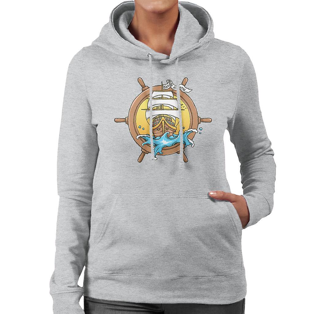 Seilskip skip hjulet kvinners Hettegenser