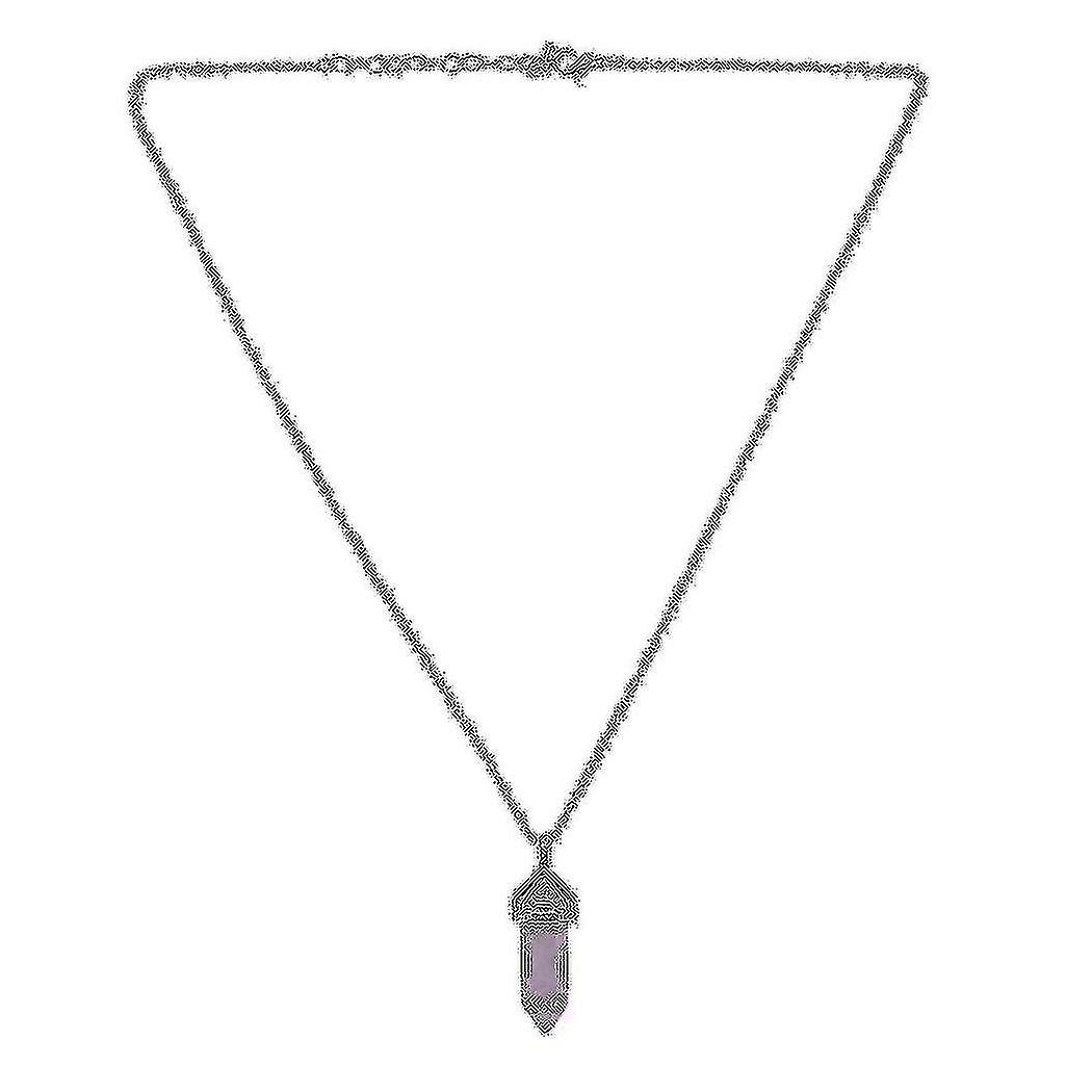 Cristal Hexagonal Healing Point Améthyste Pendentif Coupé Pendentif Collier