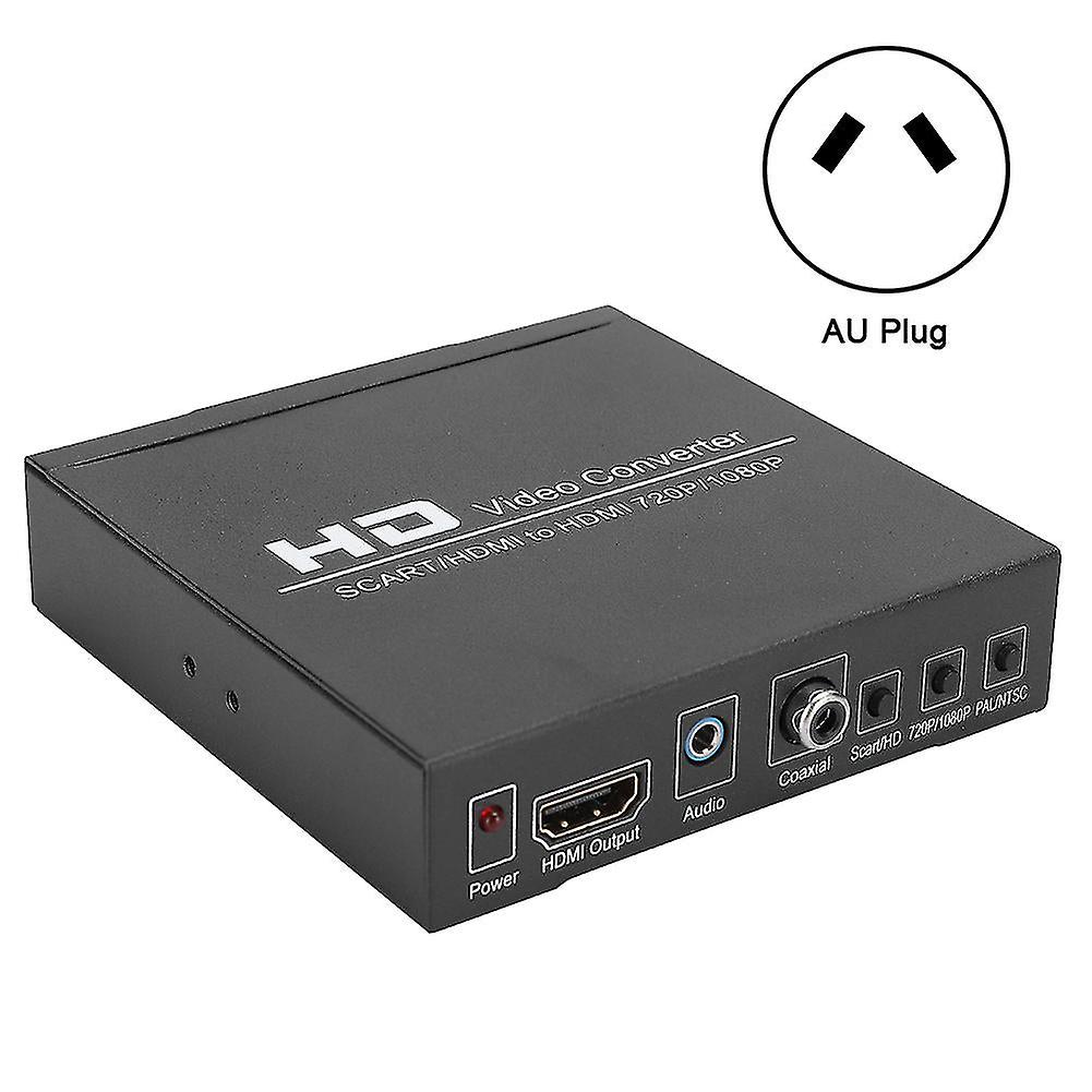Iron Shell Low Power Consumption Digitalization Chip Processing Scart/hd To Hd Converter Portable Adapterau Plug