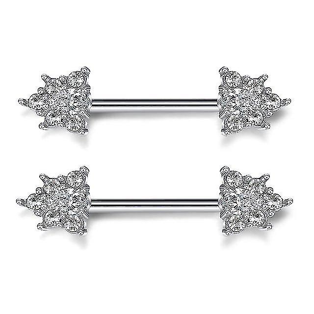 女性用14g外科用スチールニップルリングCzハートダングル合成オパールハートエンデニップルバーベルピアスジュエリー