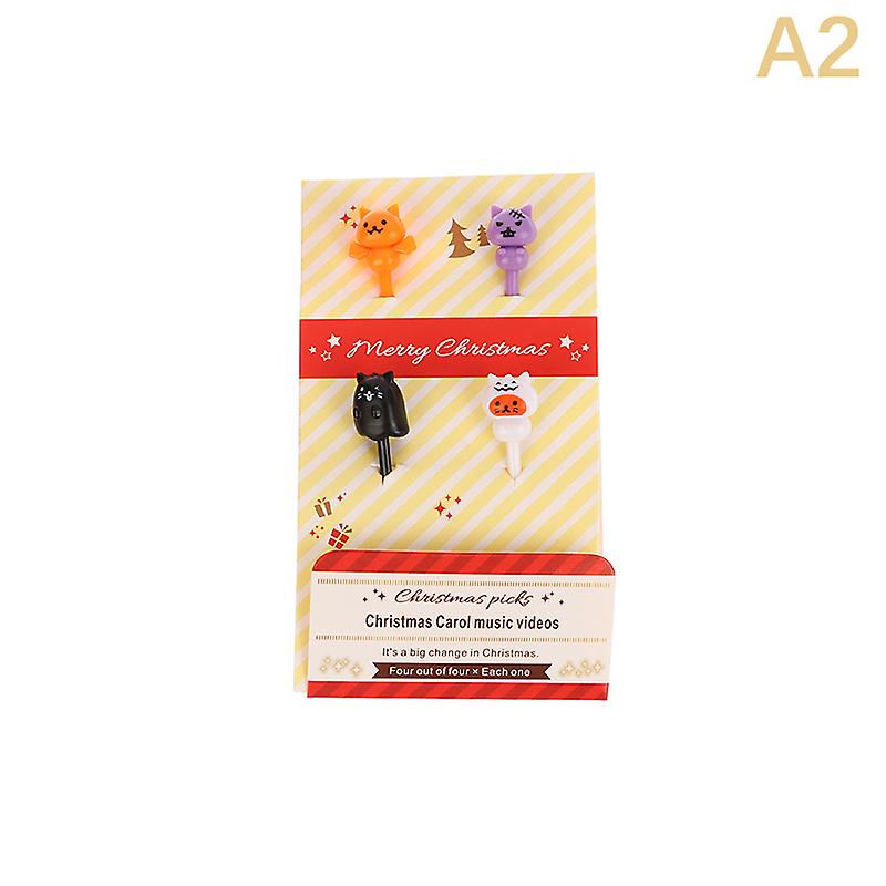 4/5pcsミニキッズハロウィンフルーツフォーク漫画スナックケーキデザートフードつまようじ