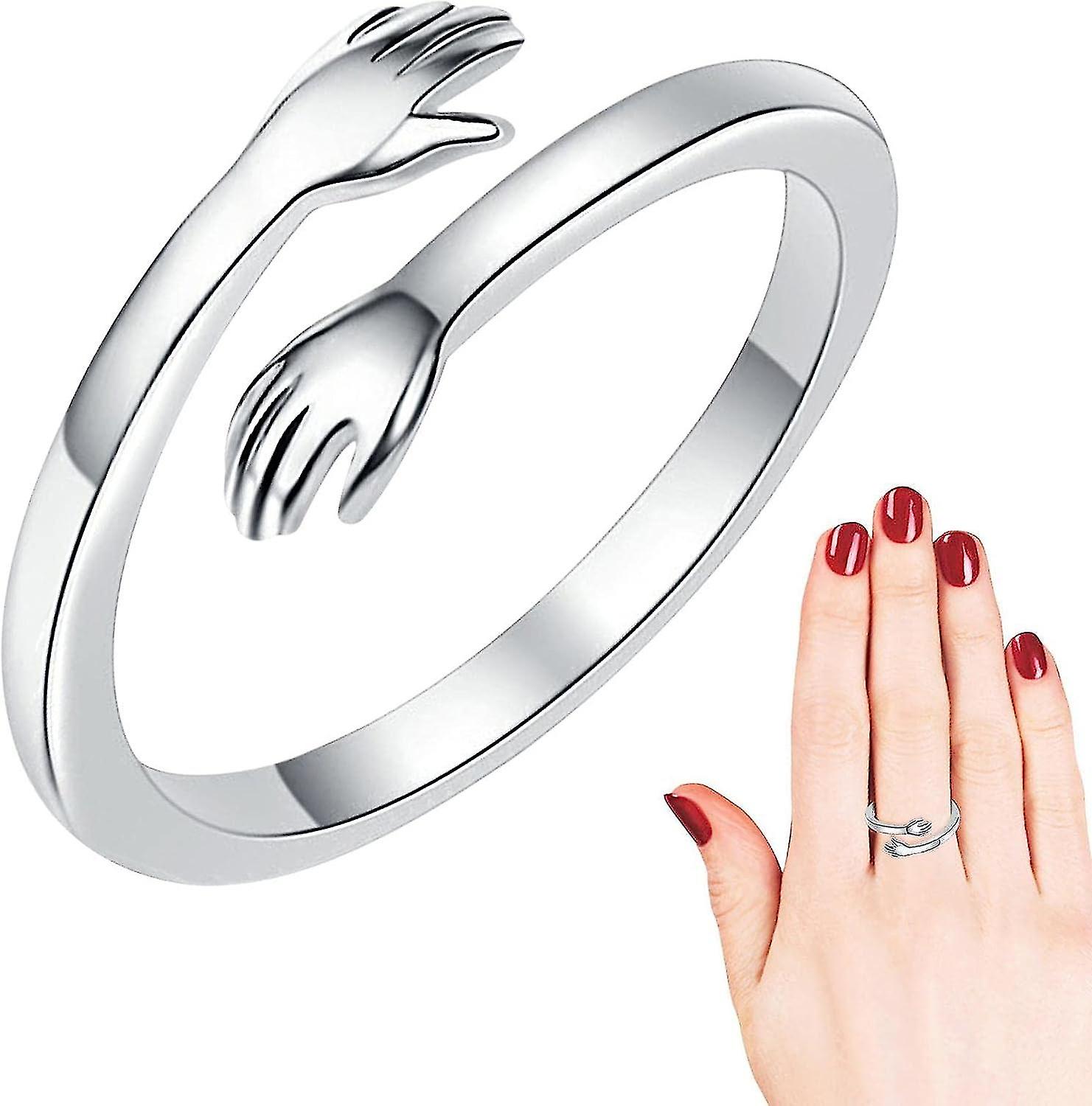 ウェディングハグ - 十代の若者たち、大人、女性、男性、耐久性のあるカップルのジュエリー装飾のための女の子のシルバーハグS