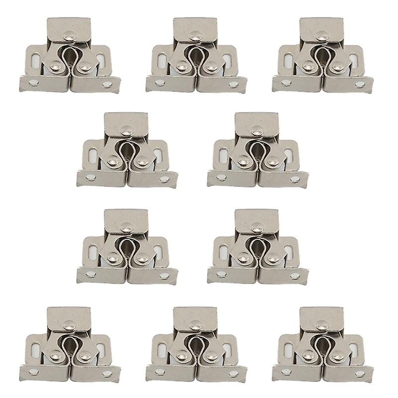 10Pcs Cabinet Door Latch Practical Door Buckle Lock Double Roller Catch Lock