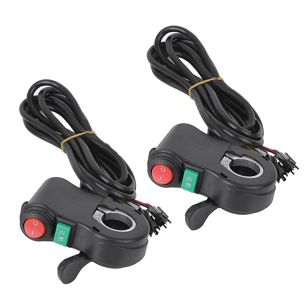 2PCS Plastic Black 98% Efficiency Real Time Display Thumb Cruising Multifunction Electric Bike Handlebar Switch Accessory