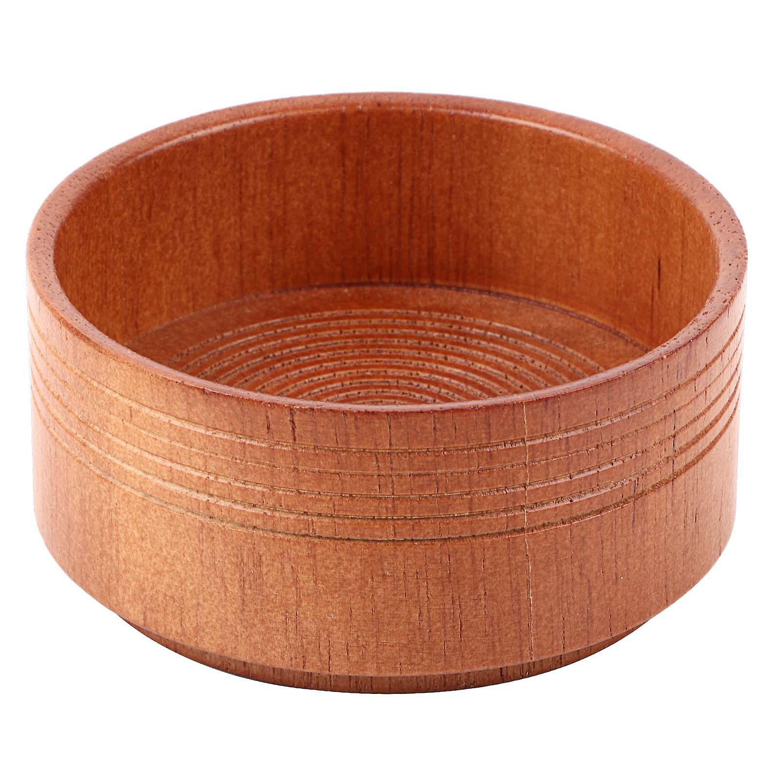 Wooden Shaving Soap Bowl Cup Mug Tool Natural For Man Shaver Razor Cleansing Foam Round