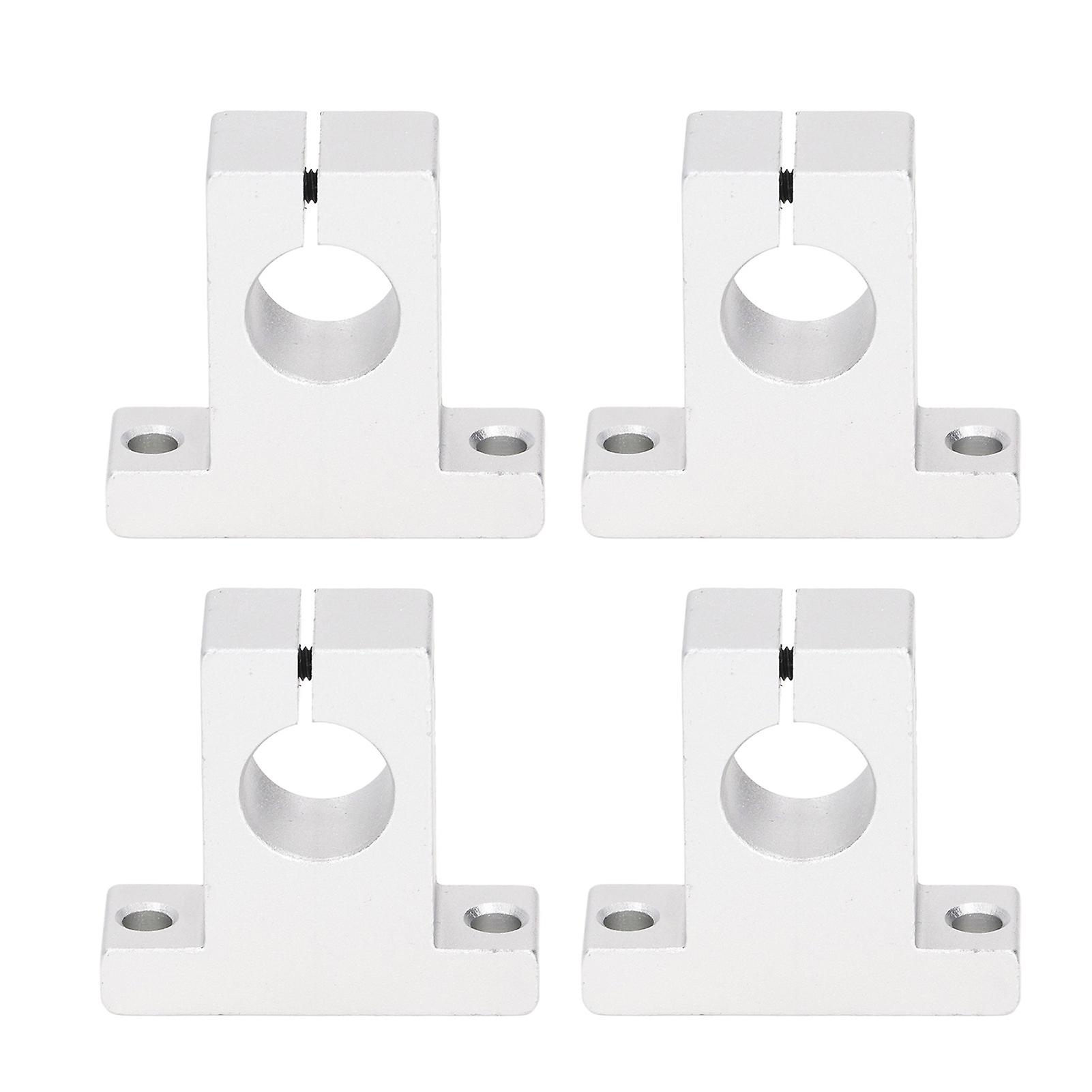 4 Pcs Rail Guide Support Aliminum Alloy Linear Motion Bracket 16mm Rod Linear Shaft Support for Electronic Equipment