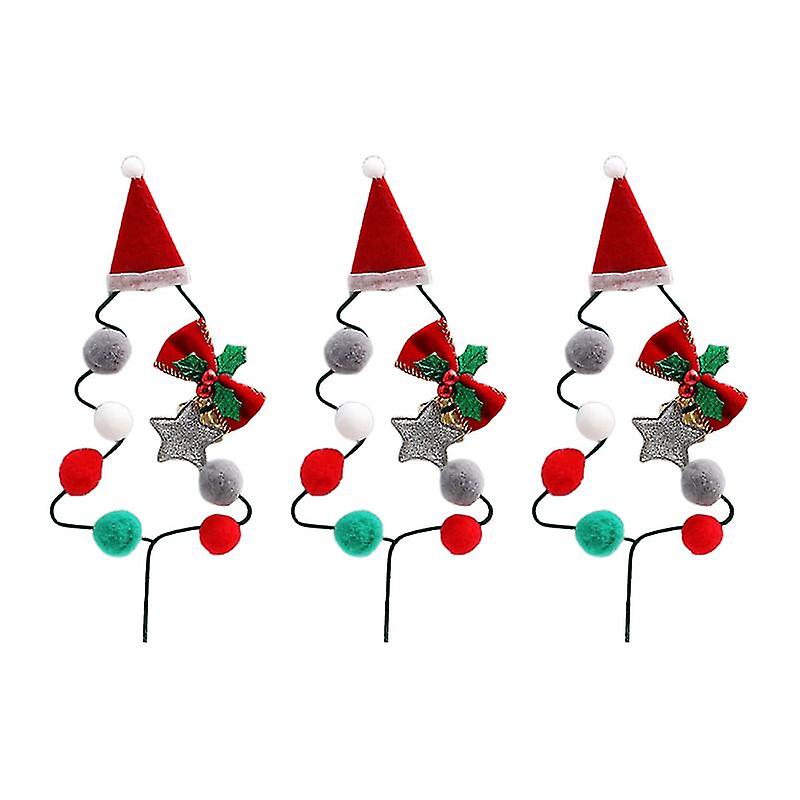 3pcs Christmas Tree Shape Cake Ornaments