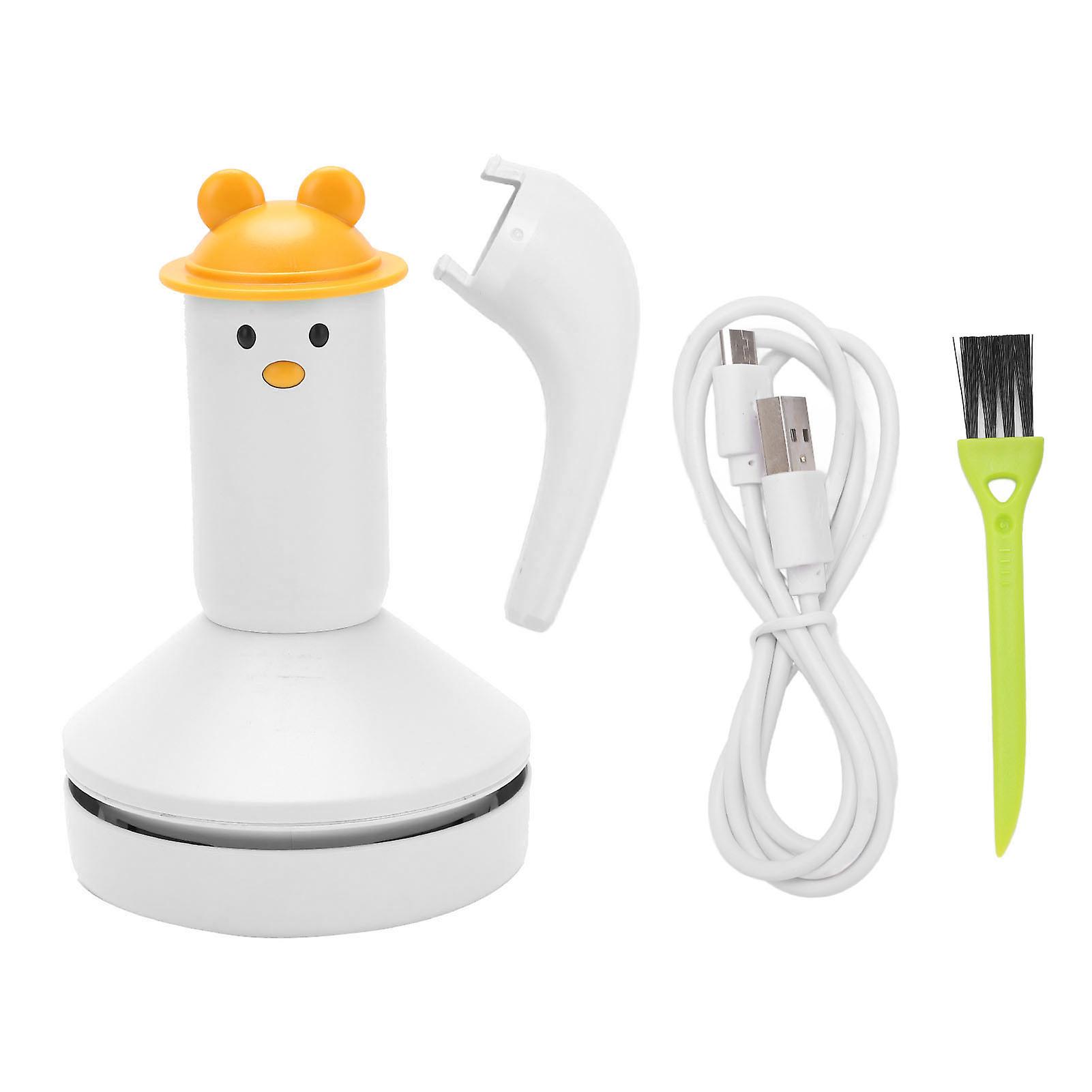 White USB Charging Desktop Vacuum Cleaner: Mini Handheld Portable Table Dust and Confetti Sweeper