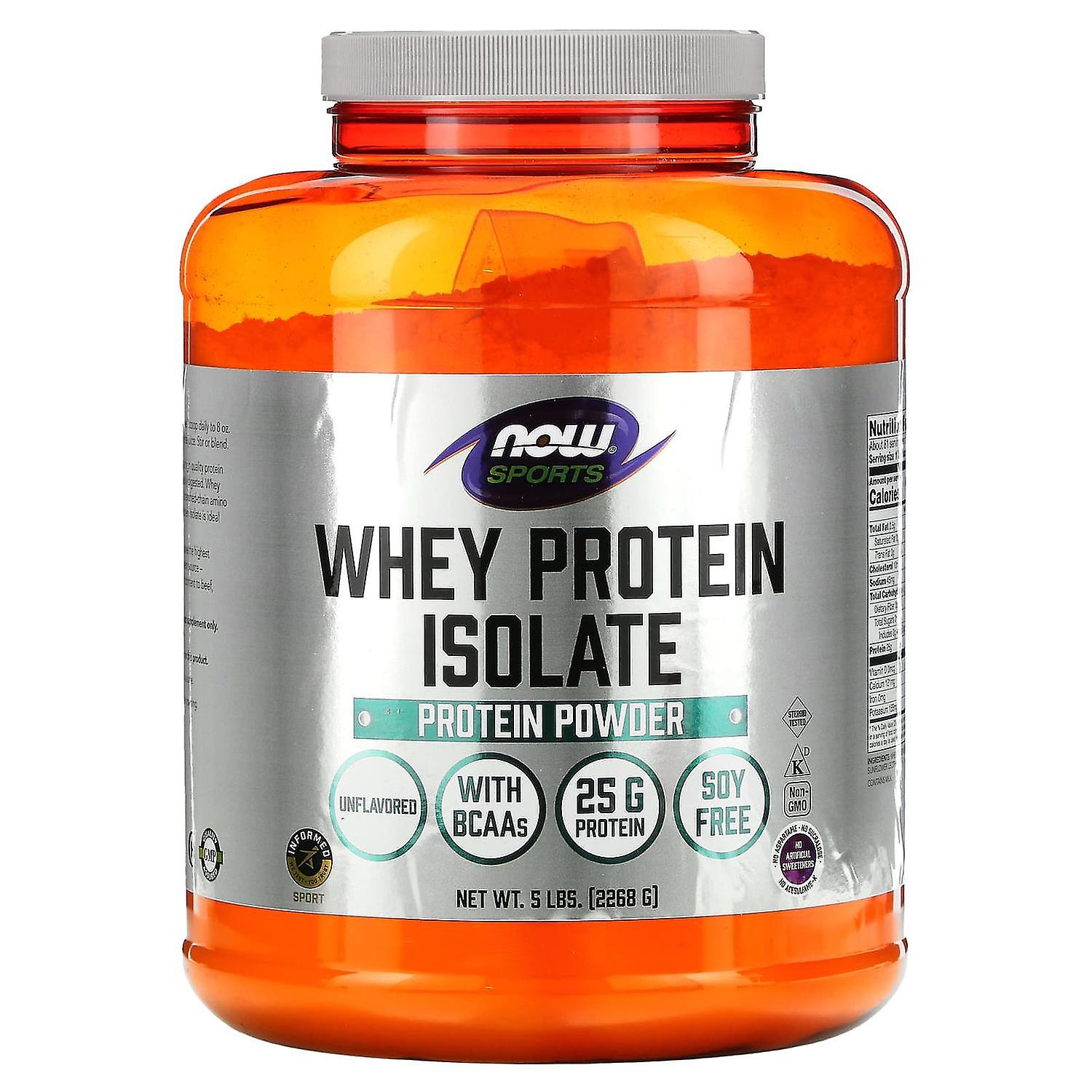 NOW Foods, , Whey Protein Isolate, Unflavored, 5 lbs (2,268 g)